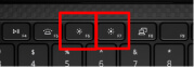 ikon pengaturan brightness pada Dell XPS