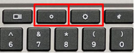 ikon pengaturan brightness pada laptop chromebook
