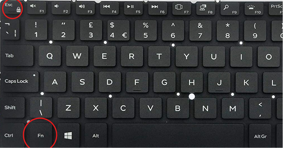 mengatasi keyboard laptop tidak berfungsi dengan mendisable kunci FN - langkah 1