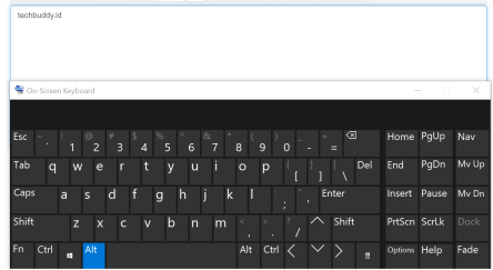 mengatasi keyboard laptop tidak berfungsi dengan mengaktifkan keyboard virtual - langkah 3