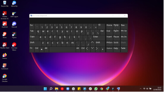 on-screen keyboard windows