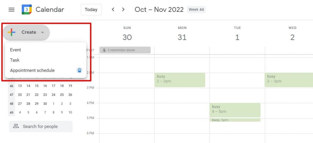 create event di Google Calendar