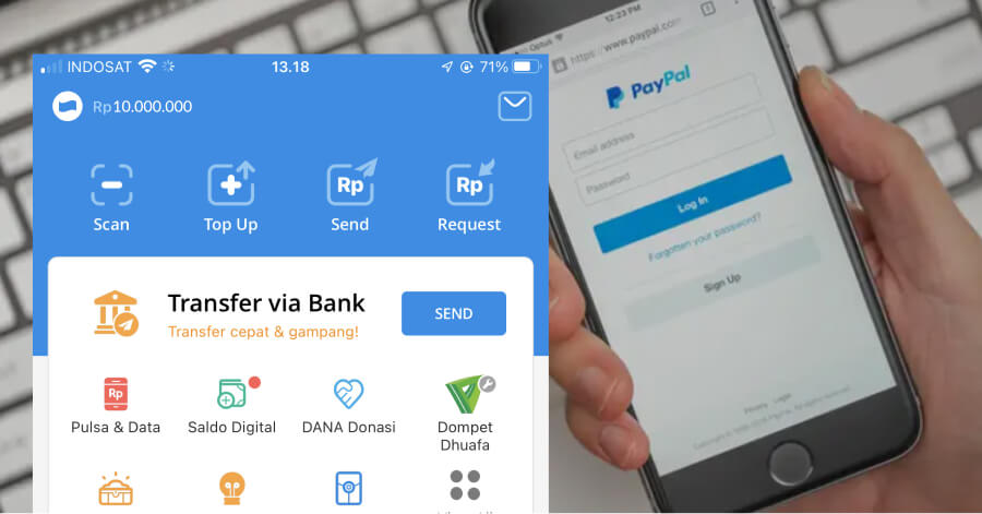 ilustrasi cara transfer PayPal ke DANA