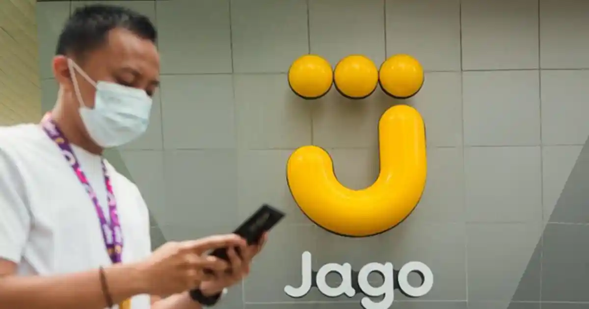 logo Bank Jago di gedung